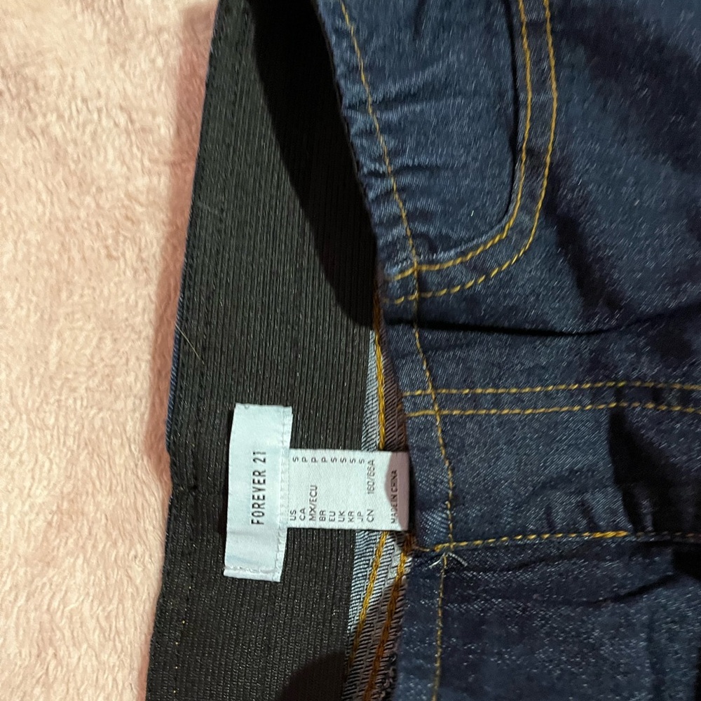 Dark blue flared jeans